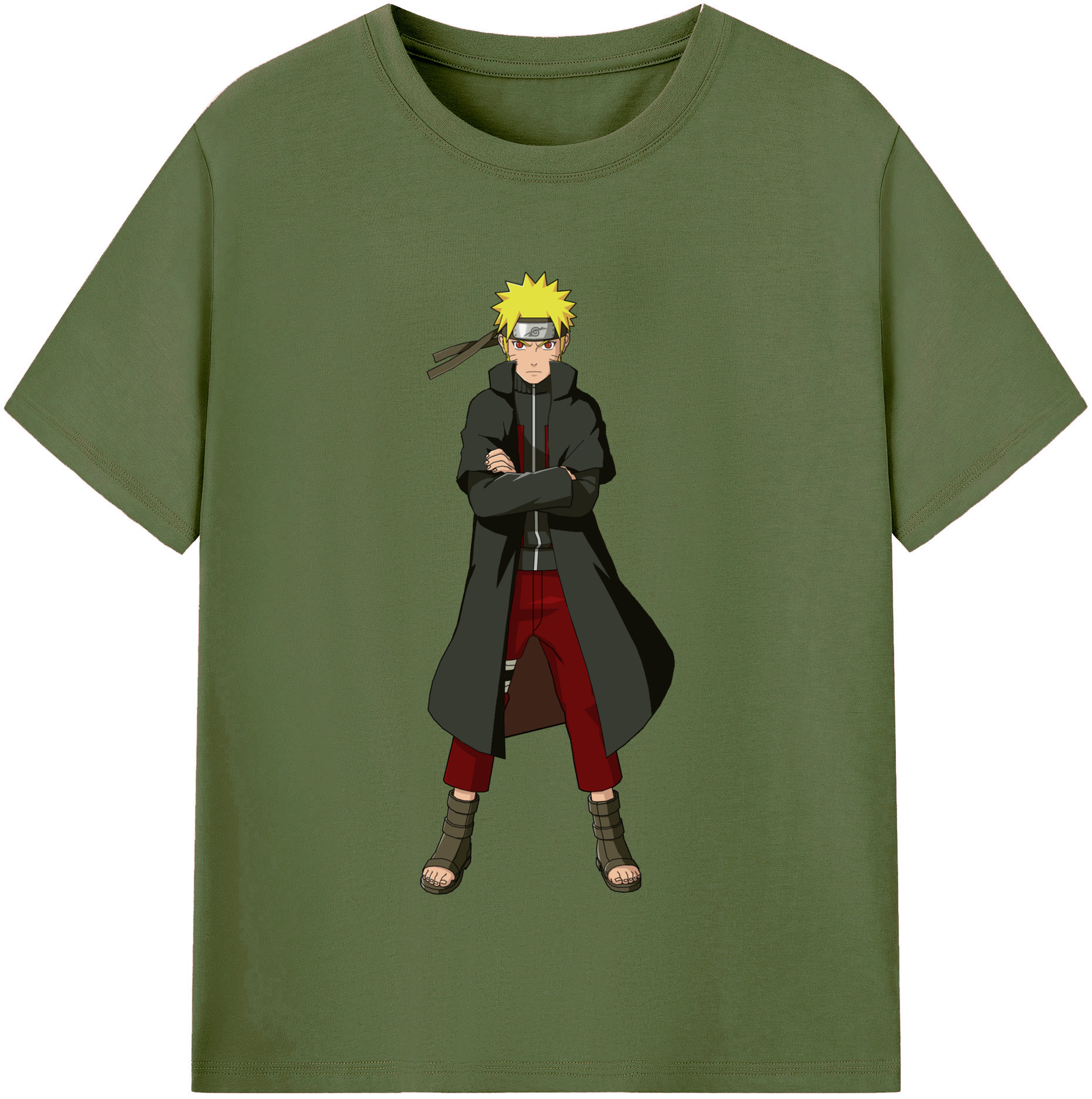 （画像用） NARUTO -ナルト- うずまき ナルト Uzumaki Naruto 綿100％半袖Tシャツ（フロントプリント）